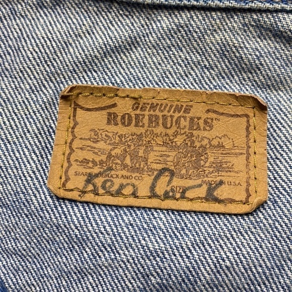 Vintage Sears Genuine Roebucks Denim Trucker Jacket XL - Picture 3 of 6